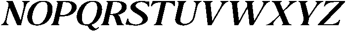 The Milano's Editorial Expanded Oblique Contrast otf (400) Font UPPERCASE