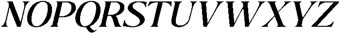 The Milano's Editorial Expanded Oblique Narrow otf (400) Font UPPERCASE