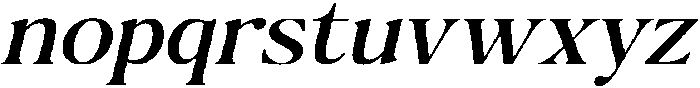 The Milano's Editorial Expanded Oblique Narrow otf (400) Font LOWERCASE
