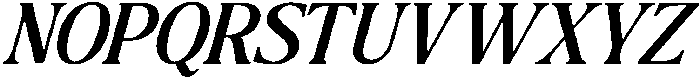 The Milano's Editorial Italic Narrow Contrast otf (400) Font UPPERCASE