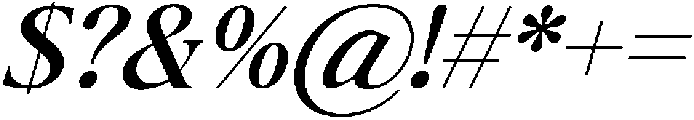 The Milano's Editorial Italic Narrow otf (400) Font OTHER CHARS