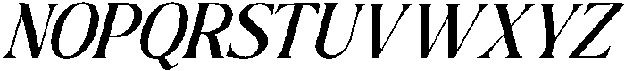 The Milano's Editorial Italic Narrow otf (400) Font UPPERCASE