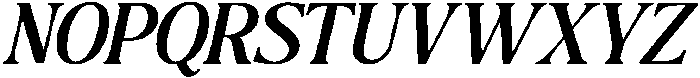 The Milano's Editorial Oblique Narrow Contrast otf (400) Font UPPERCASE