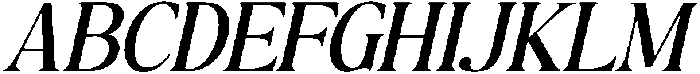 The Milano's Editorial Oblique Narrow otf (400) Font UPPERCASE