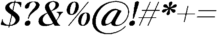 The Milano's Editorial Oblique otf (400) Font OTHER CHARS