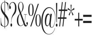 The Milvera Awesome Condensed Light otf (300) Font OTHER CHARS