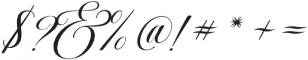 The Moritza Italic Regular otf (400) Font OTHER CHARS