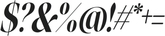 The New Elegance Condensed Italic otf (400) Font OTHER CHARS