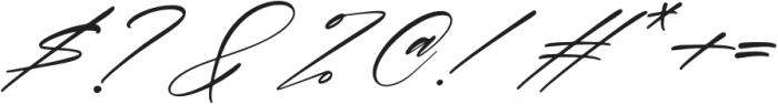 The Pablo Meganta Signature Ita Italic otf (400) Font OTHER CHARS