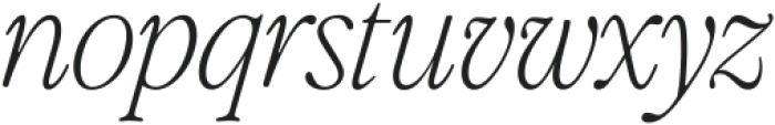 The Picnic Club Italic Thin Italic ttf (100) Font LOWERCASE