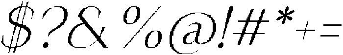 The Pixel Editorial Italic otf (400) Font OTHER CHARS