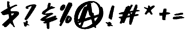 The Punk Notes otf (400) Font OTHER CHARS
