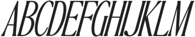 The Qualified Extra Light Condensed Italic otf (200) Font UPPERCASE