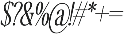 The Qualified Extra Light Slanted Condensed otf (200) Font OTHER CHARS