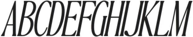 The Qualified Extra Light Slanted Condensed otf (200) Font UPPERCASE
