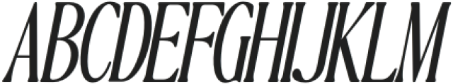 The Qualified Light Slanted Condensed otf (300) Font UPPERCASE