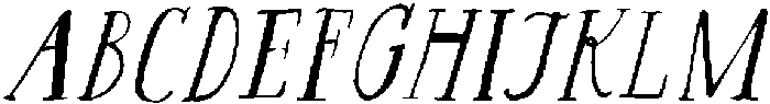 The ROMANTIC Font Oblique1 otf (400) Font UPPERCASE