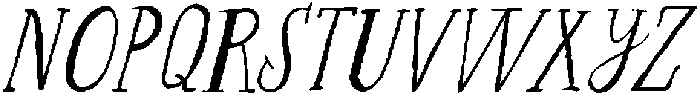 The ROMANTIC Font Oblique1 otf (400) Font UPPERCASE