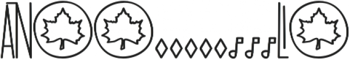 The Ramble Symbols and Ligatures Bold otf (700) Font UPPERCASE