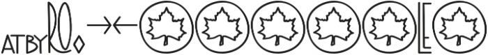 The Ramble Symbols and Ligatures Bold otf (700) Font LOWERCASE