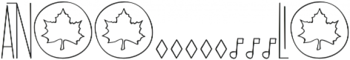 The Ramble Symbols and Ligatures otf (400) Font UPPERCASE