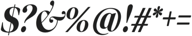 The Reading Display Condensed Italic otf (400) Font OTHER CHARS