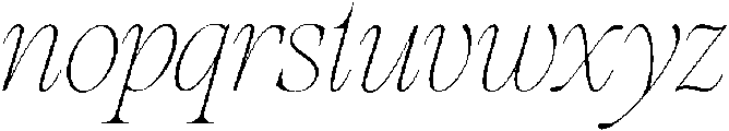 The Regals Italic otf (400) Font LOWERCASE