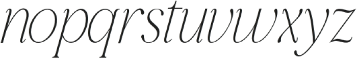 The Romance Of The past Thin Italic otf (100) Font LOWERCASE