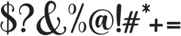 The Romantic Absolute Script Regular otf (400) Font OTHER CHARS