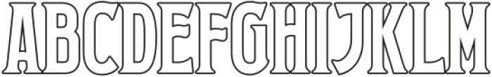 The Scriledge Outline Regular otf (400) Font UPPERCASE