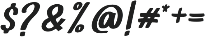 The Show Italic otf (400) Font OTHER CHARS