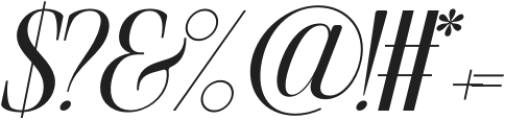The Silver Editorial Italic otf (400) Font OTHER CHARS
