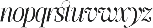 The Silver Editorial Italic otf (400) Font LOWERCASE
