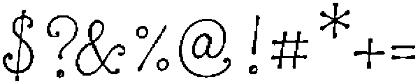 The Sunday Receipt Script otf (400) Font OTHER CHARS