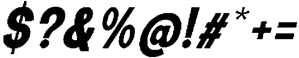 The Talk Black Condensed Italic otf (900) Font OTHER CHARS