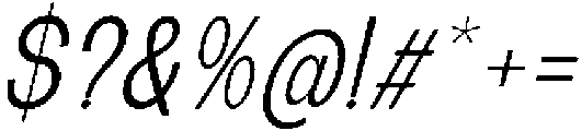 The Talk Condensed Italic otf (400) Font OTHER CHARS