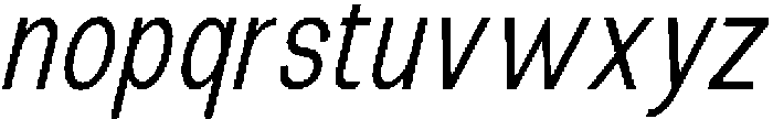 The Talk Condensed Italic otf (400) Font LOWERCASE