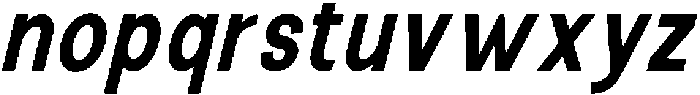 The Talk Extra Bold Condensed Italic otf (700) Font LOWERCASE