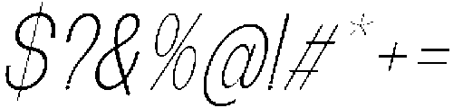 The Talk Extra Light Condensed Italic otf (200) Font OTHER CHARS
