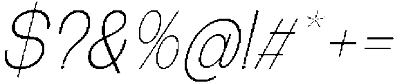 The Talk Extra Light Italic otf (200) Font OTHER CHARS