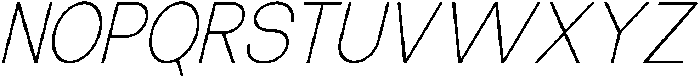 The Talk Extra Light Italic otf (200) Font UPPERCASE