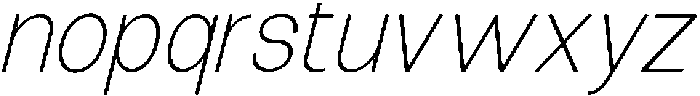 The Talk Extra Light Italic otf (200) Font LOWERCASE