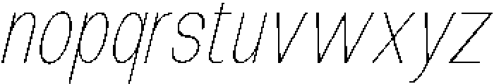 The Talk Thin Condensed Italic otf (100) Font LOWERCASE