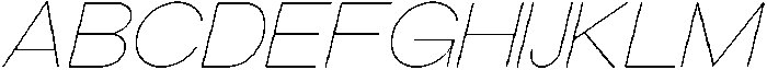 The Talk Thin Expanded Italic otf (100) Font UPPERCASE