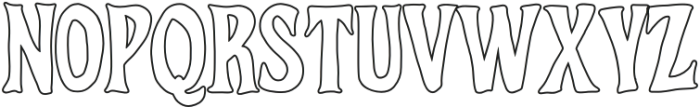 The Tragic Romantic Outline otf (400) Font UPPERCASE