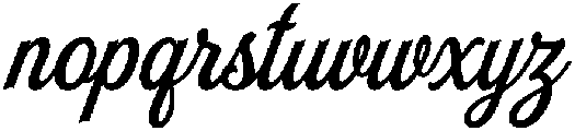 The Union Script One otf (400) Font LOWERCASE