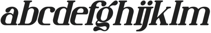 The Wobliy Italic otf (400) Font LOWERCASE