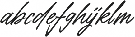 The Youngest Script Regular otf (400) Font LOWERCASE