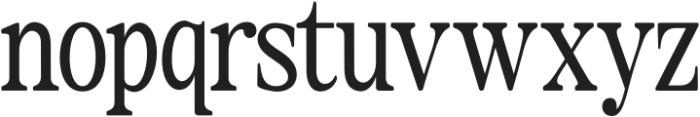 The Zondaya Gevola Expanded Contrast Narrow otf (400) Font LOWERCASE