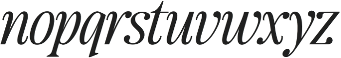 The Zondaya Gevola Italic otf (400) Font LOWERCASE